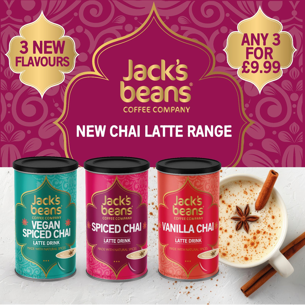 3x300G Chai bundle for £9.99